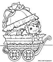 A coloring page of my little pony